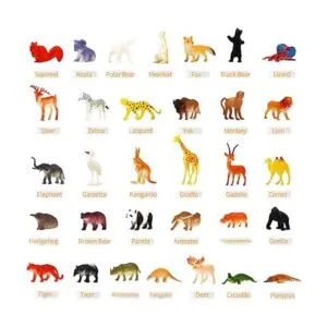 Juguete de animales paquete de 64 mini selva salvaje_6
