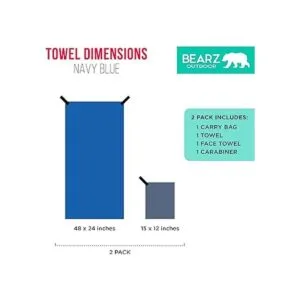 BEARZ Outdoor Toalla de viaje toallas de secado rápido_6