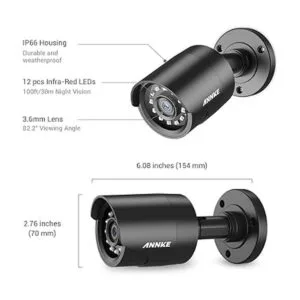 ANNKE Paquete de 4 cámaras de seguridad HD TVI 1080P para_6