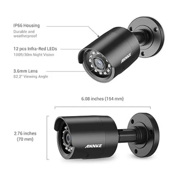 ANNKE Paquete de 4 cámaras de seguridad HD TVI 1080P para_6
