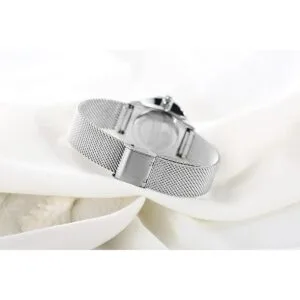 Reloj de pulsera con correa de malla tejida de acero_3