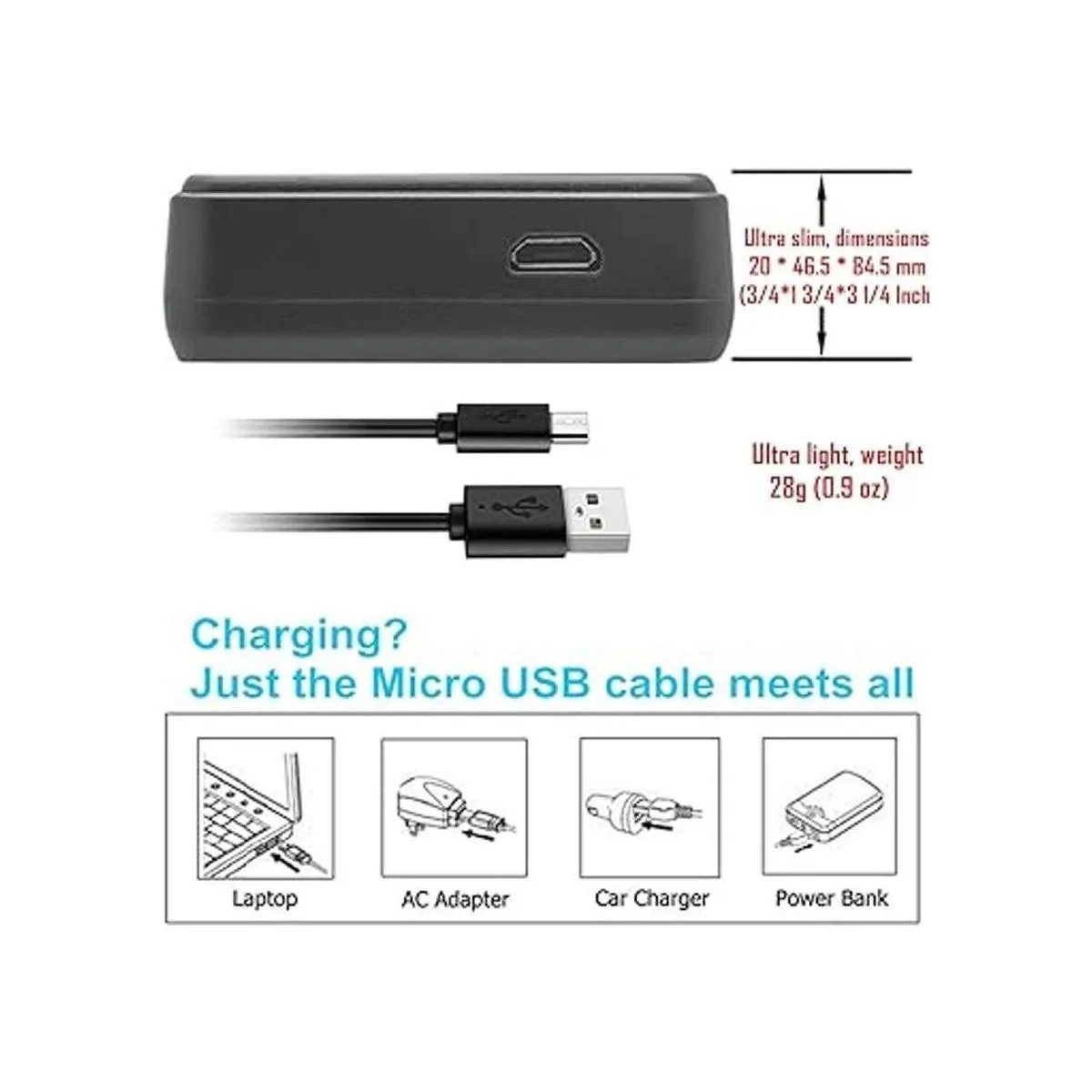 Kastar Cargador USB para LPE12 2 de Batería LPE12 LPE12_2