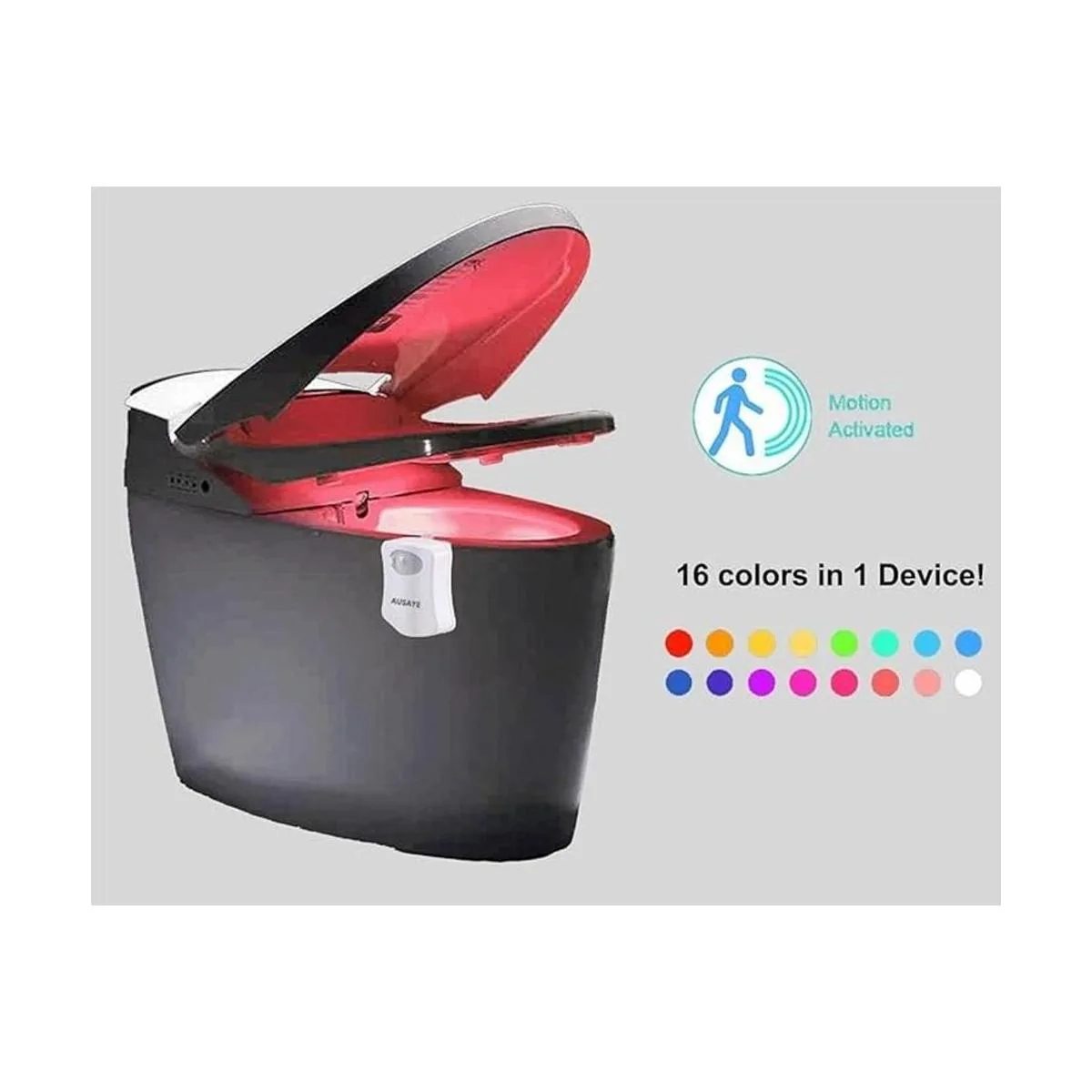 AUSAYE Paquete de 2 luces de noche de inodoro con sensor_2