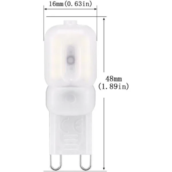 Bombillas LED G9 paquete de 10 unidades base G9 3 W_3