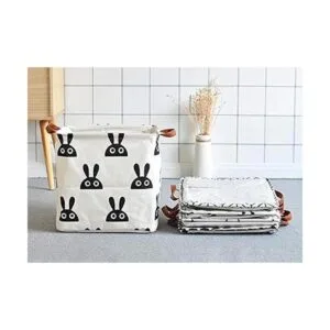 Cesta de almacenamiento de lona plegable organizador con_7