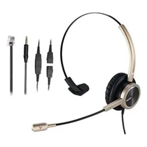 MAIRDI Auriculares de teléfono con conectores RJ9 y de_1