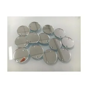 Perlas de coser en espejo redondo gamuza de DIY_2