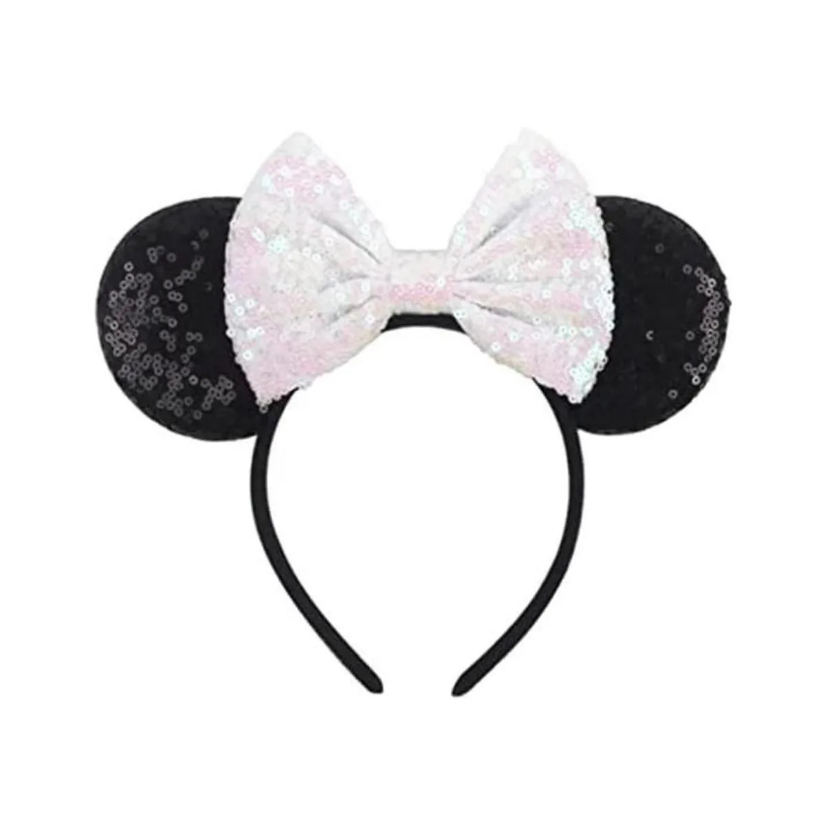 Orejas de Minnie iridiscentes orejas de Mickey blancas_1