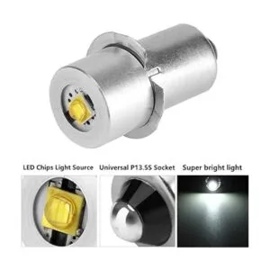 LudoPam Linterna de bombilla LED de repuesto de 2 celdas D_2