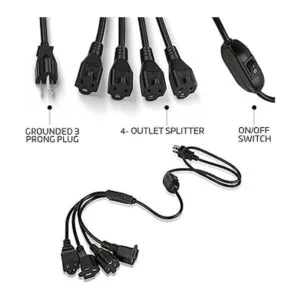 Divisor de cable de extensión de 4 salidas 6 pies de_2