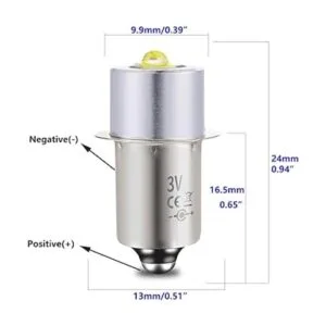 LudoPam Linterna de bombilla LED de repuesto de 2 celdas D_6