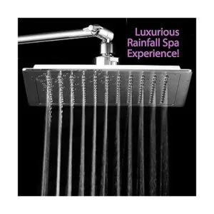 AquaSpa Alcachofa de ducha cuadrada diagonal gigante de 9_5