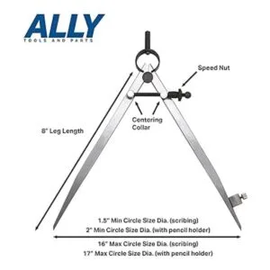 ALLY Tools Divisor de precisión de 8.0 in brújula para_5