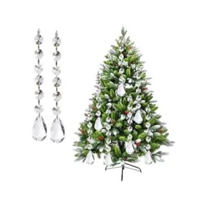 Guirnalda de 30 cuentas de cristal acrílico transparente_2