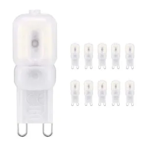 Bombillas LED G9 paquete de 10 unidades base G9 3 W_1
