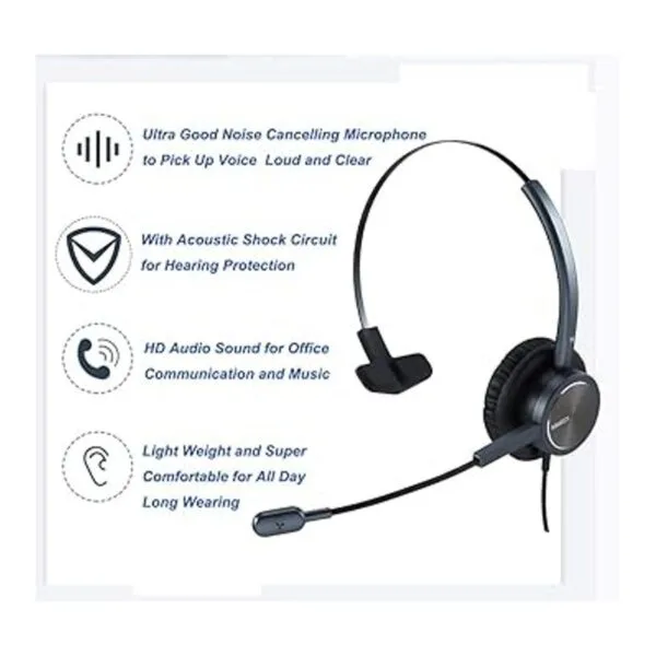 MAIRDI Auriculares de teléfono con micrófono con_3