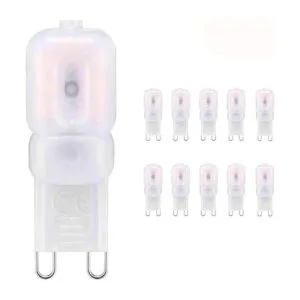 Paquete de 10 luces LED G9 base G9 3 W luz blanca_1