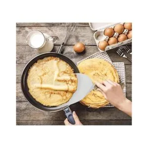 Espátula ancha de acero inoxidable extra grande con mango_5