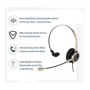 MAIRDI Auriculares de teléfono con conectores RJ9 y de_3