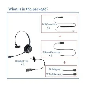 MAIRDI Auriculares de teléfono con micrófono con_5