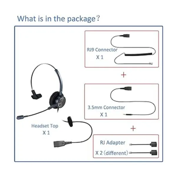 MAIRDI Auriculares de teléfono con micrófono con_5