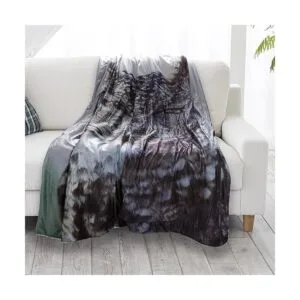 Lavish Home Manta de forro polar Sherpa con estampado de_2