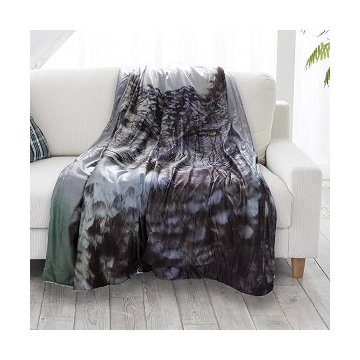 Lavish Home Manta de forro polar Sherpa con estampado de_2