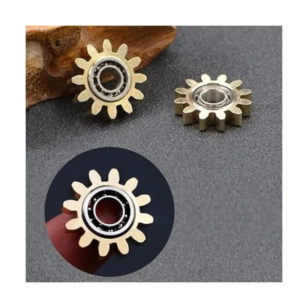 Puro latón Fidget Spinner engranajes Linkage Fidget Gyro_5