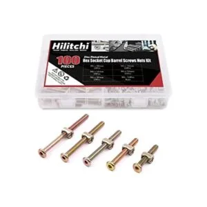 Hilitchi Juego de 100 tornillos de cuna chapados en zinc_1