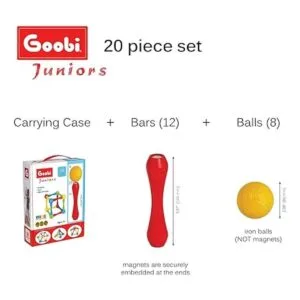 Goobi Juego de construcción de 20 piezas de bloques de_5