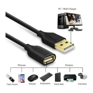 Besgoods Cable de extensión USB paquete de 4 cables de_3