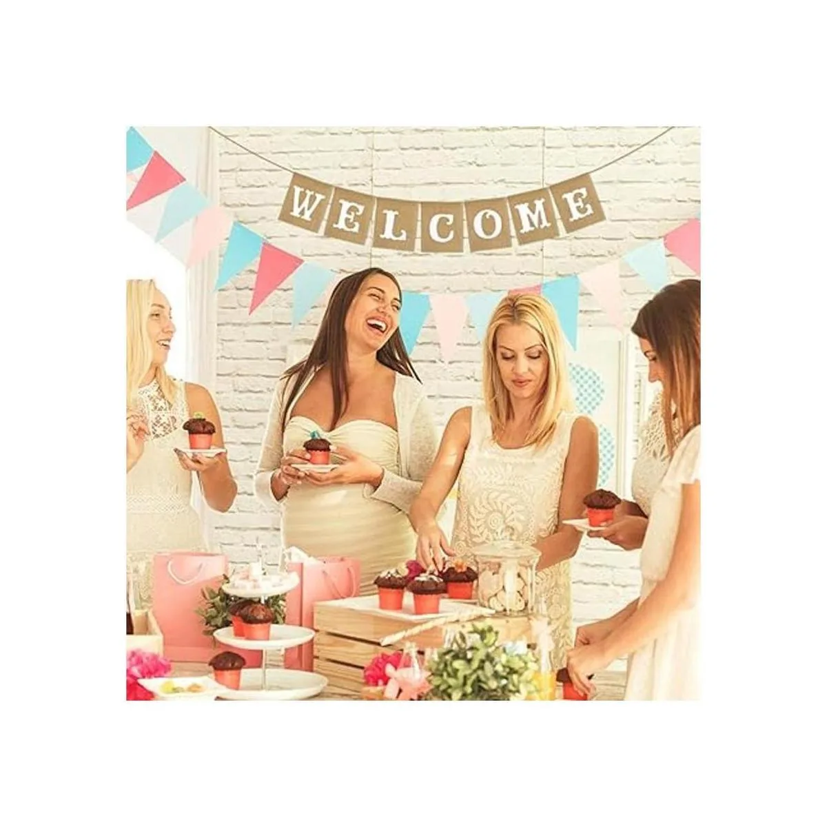 Guirnalda de arpillera rústica de yute vintage para_3