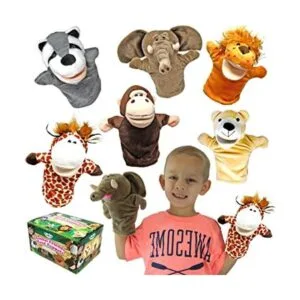 Animal Friends Marionetas de mano de lujo para niños con_1