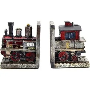 Bellaa 20928 Sujetalibros de tren locomotora de vapor_2