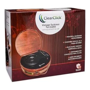 ClearClick Tocadiscos vintage para maleta con Bluetooth y_5