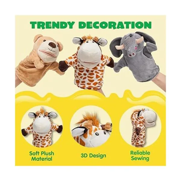 Animal Friends Marionetas de mano de lujo para niños con_3