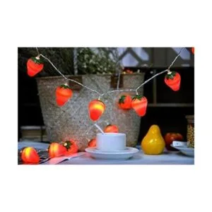 SDOUBLEM Tira de 20 luces LED de fruta fresa funciona_2