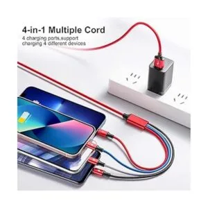 Cable de carga múltiple 4 en 1 4A Paquete de 2 cables de_4