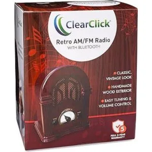 ClearClick Radio AMFM retro con Bluetooth Altavoz_5