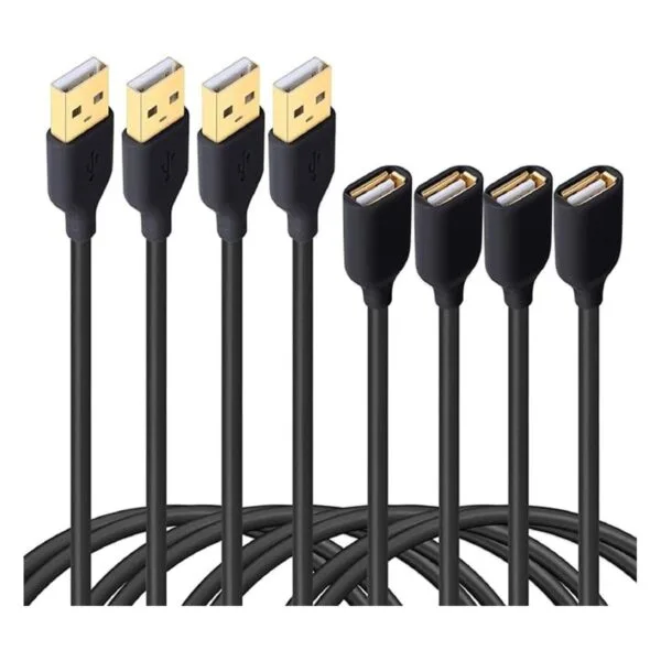 Besgoods Cable de extensión USB paquete de 4 cables de_1