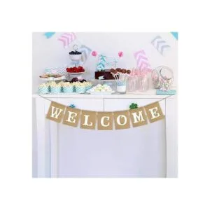 Guirnalda de arpillera rústica de yute vintage para_5