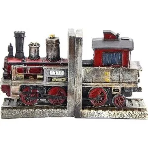 Bellaa 20928 Sujetalibros de tren locomotora de vapor_3