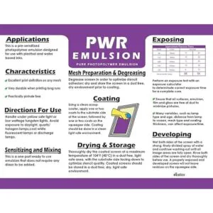 Ecotex PWR Emulsión de serigrafía cuarto de galón 32_7