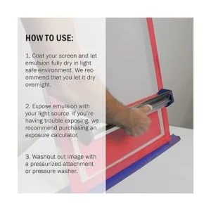 Ecotex TexRed Emulsión de serigrafía pinta 16 onzas_5