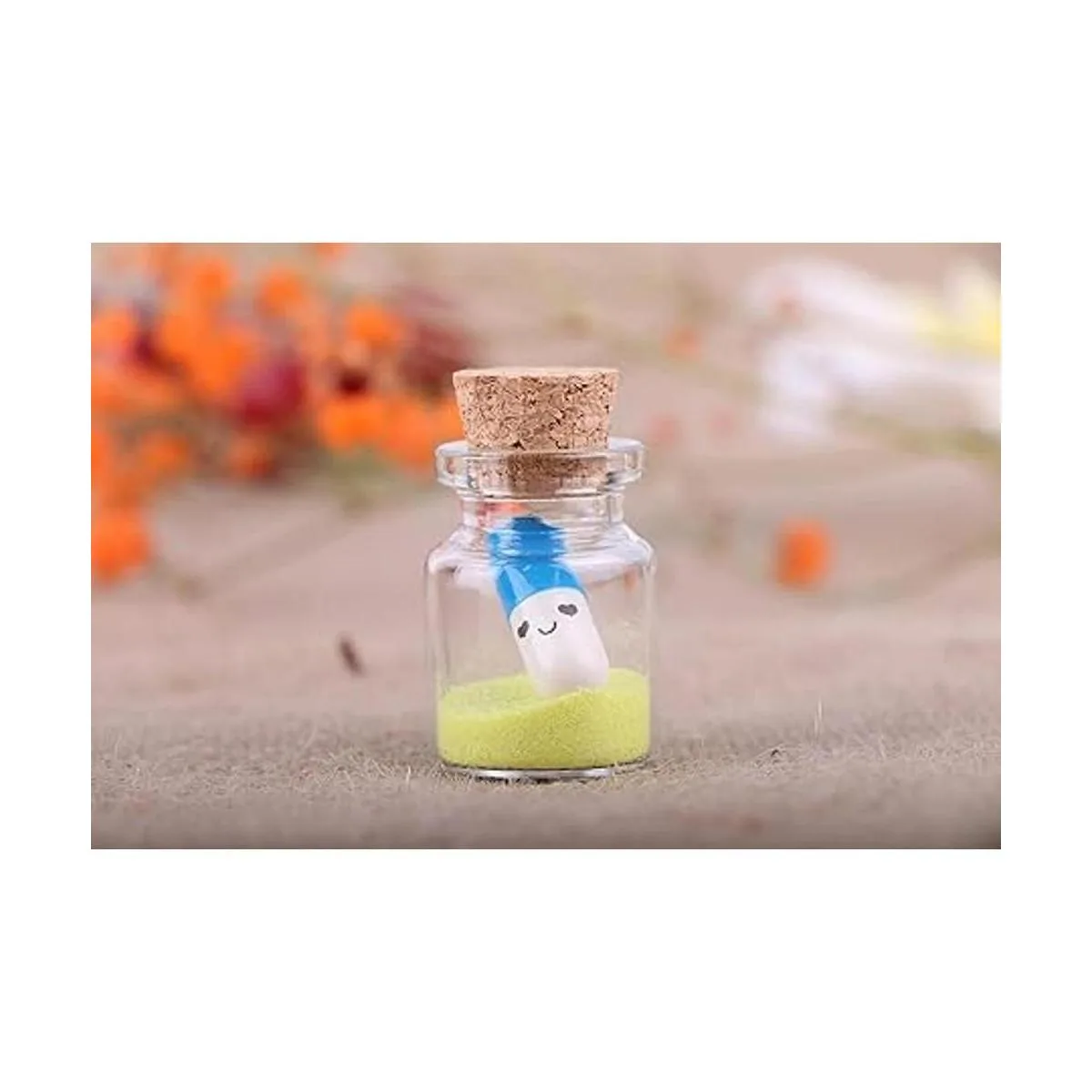 MaxMau Botellas pequeñas con corcho 0.2 fl oz paquete de_6