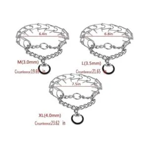 Darkyazi Collar de acero inoxidable duradero para perros_2