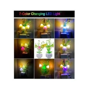 AUSAYE Paquete de 4 luces LED de noche con sensor luz_5