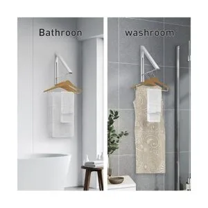 Anjuer Perchero plegable con gancho de valet organizador_6