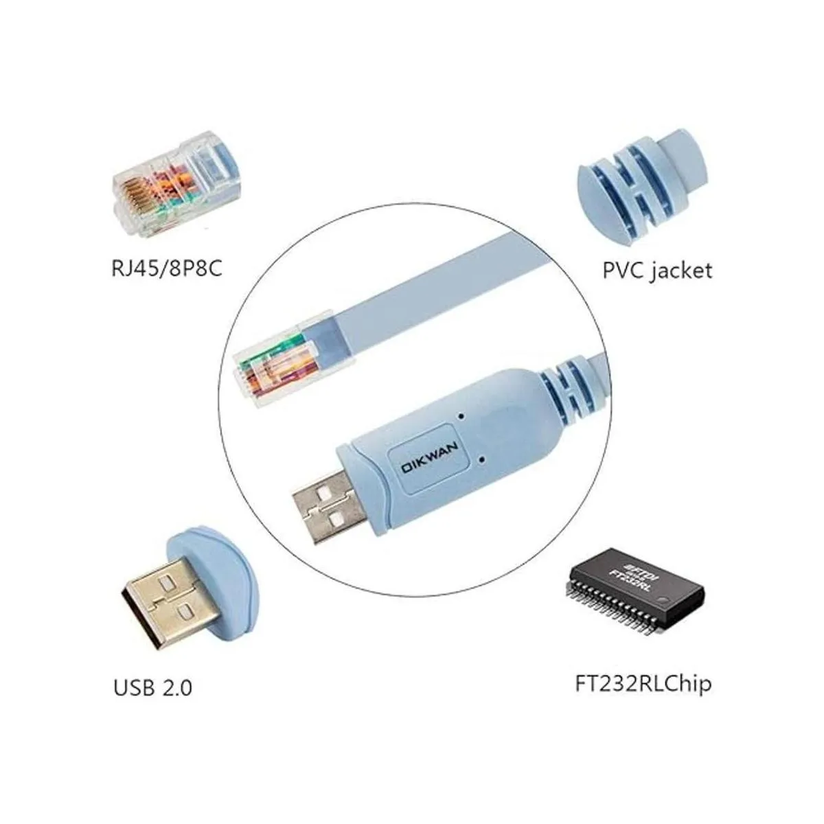 OIKWAN Cable de consola cable de consola USB cable de_4