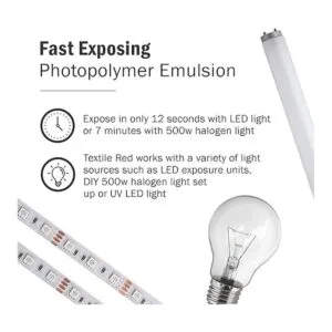 Ecotex TexRed Emulsión de serigrafía pinta 16 onzas_3